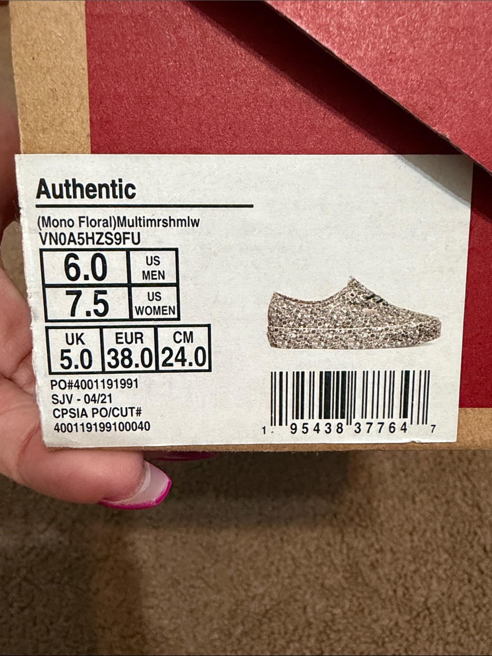 Vans Authentic Women’s Sneakers in mono flora